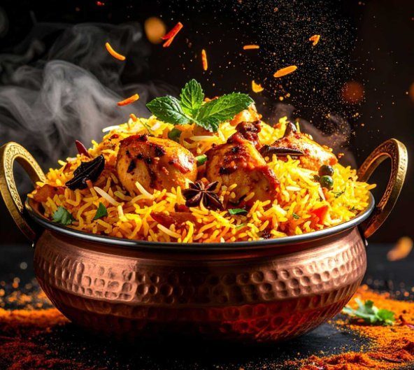 Hyderabadi chicken dum biryani